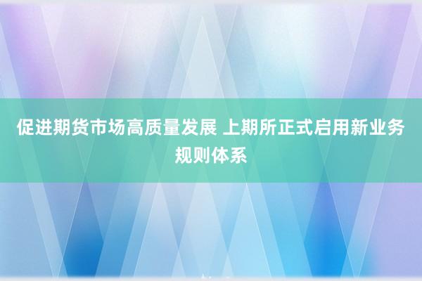 促进期货市场高质量发展 上期所正式启用新业务规则体系