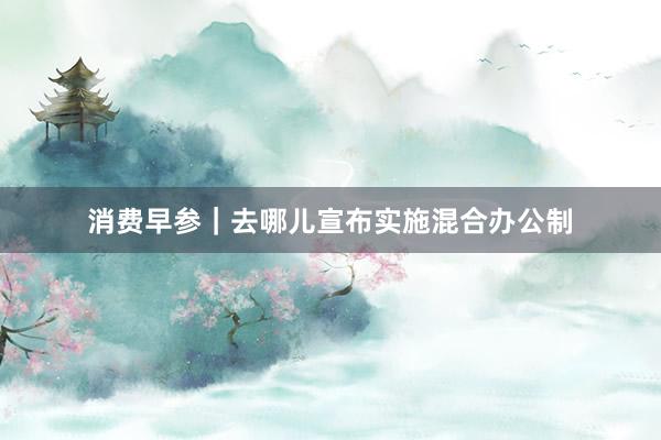 消费早参｜去哪儿宣布实施混合办公制