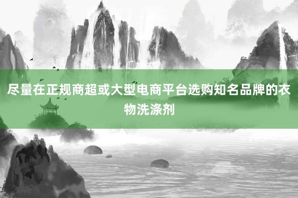 尽量在正规商超或大型电商平台选购知名品牌的衣物洗涤剂