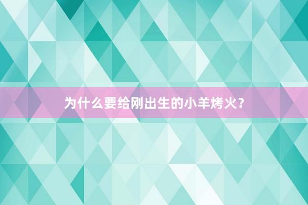 为什么要给刚出生的小羊烤火？