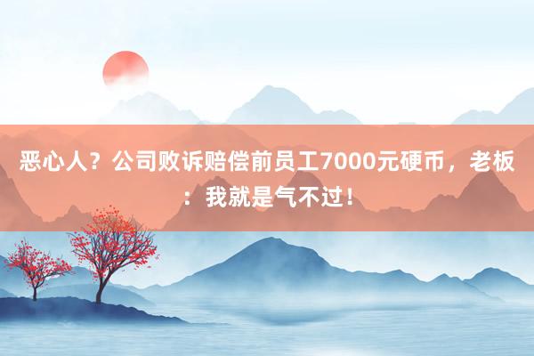 恶心人？公司败诉赔偿前员工7000元硬币，老板：我就是气不过！