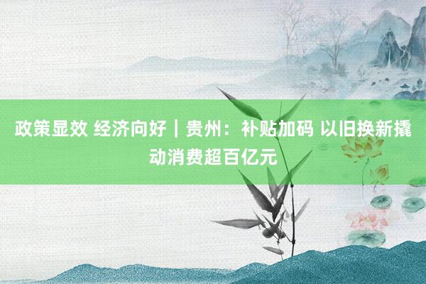 政策显效 经济向好｜贵州：补贴加码 以旧换新撬动消费超百亿元