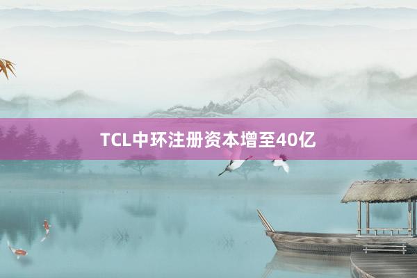 TCL中环注册资本增至40亿